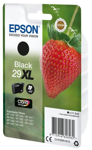 Epson Strawberry Singlepack Black 29XL Claria Home Ink Epson Strawberry Singlepack Black 29XL Claria Home Ink